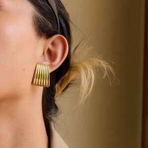 18K Gold Plated Chunky Earrings